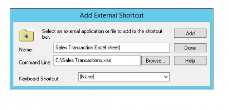add-external-shortcut-microsoft-dynamics-gp