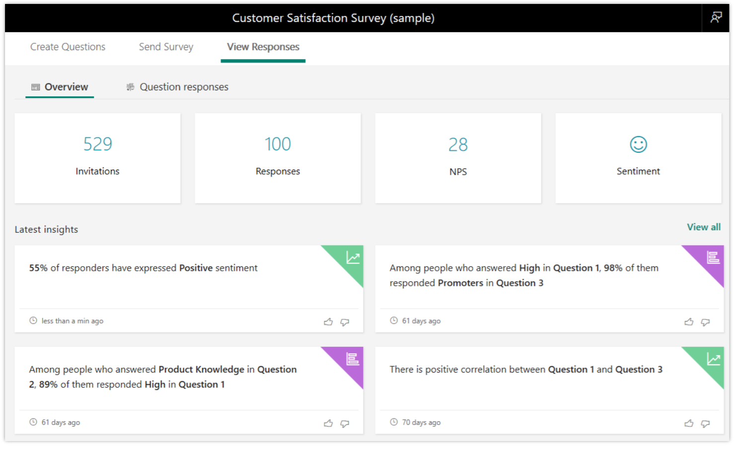 Microsoft Forms Pro (Event Feedback etc.) will provide rich supporter insights such as correlations and sentiment analysis - Cloud Update - Screenshot